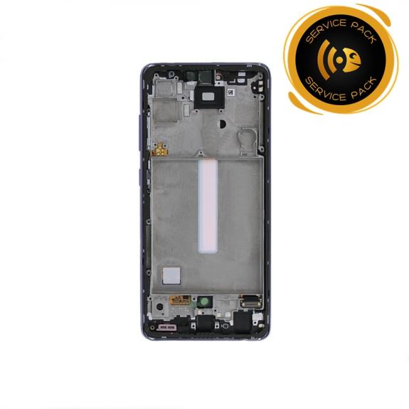 Pantalla para Samsung Galaxy A52 / 5G marco violeta SERVICE PACK