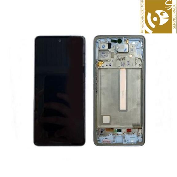 Pantalla para Samsung Galaxy A53 5G marco blanco service pack