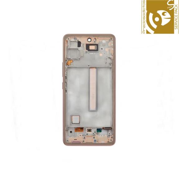 Pantalla para Samsung Galaxy A53 5G marco dorado service pack