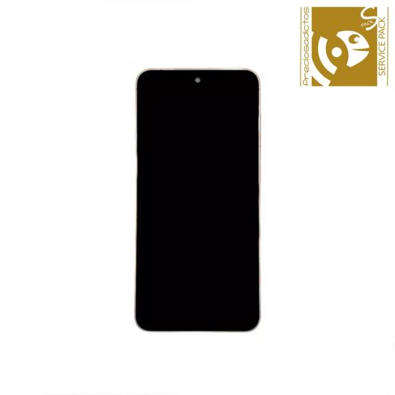 Pantalla para Samsung Galaxy A56 5G con marco rosa SERVICE PACK