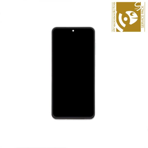 Pantalla para Samsung Galaxy A56 con marco verde SERVICE PACK