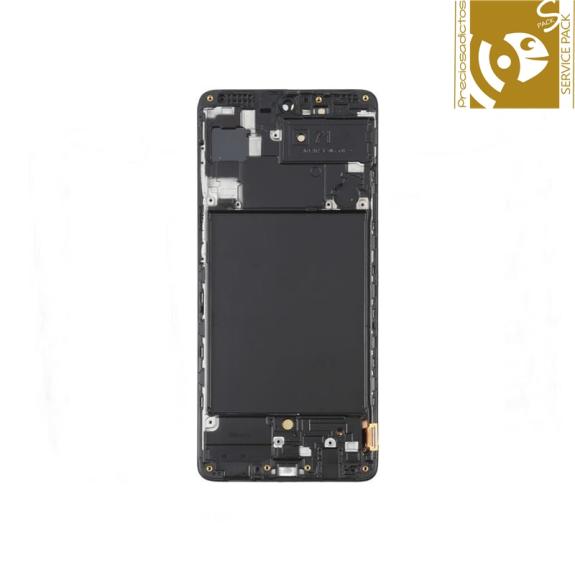 Pantalla para Samsung Galaxy A71 con marco negro SERVICE PACK