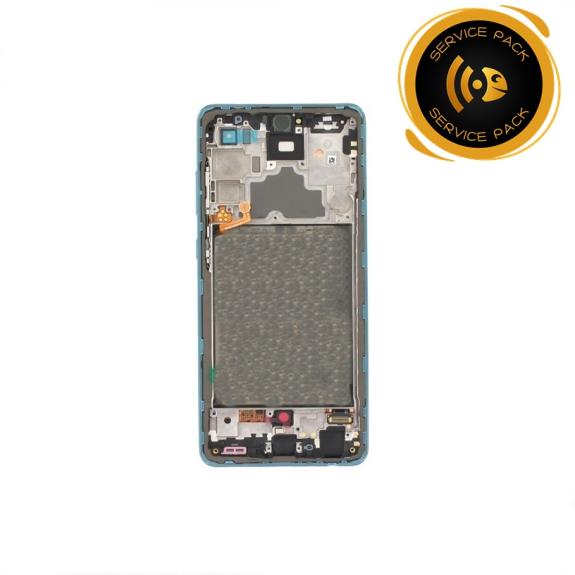 Pantalla para Samsung Galaxy A72 / 5G marco azul SERVICE PACK
