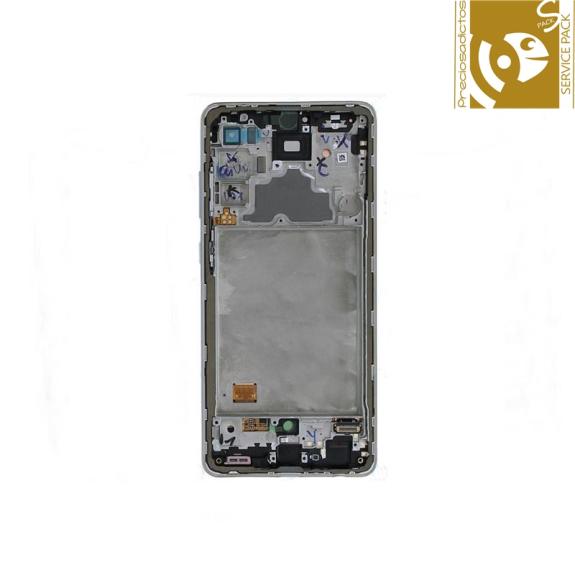 Pantalla para Samsung Galaxy A72 / 5G marco blanco SERVICE PACK