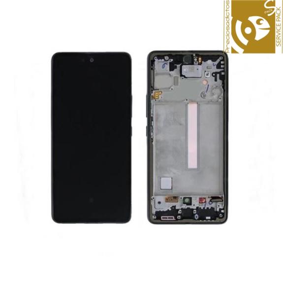 Pantalla para Samsung Galaxy A73 5G con marco negro service pack