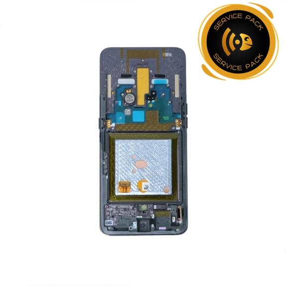 Pantalla para Samsung Galaxy A80 con marco negro SERVICE PACK