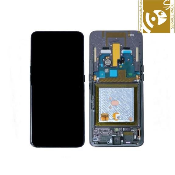 Pantalla para Samsung Galaxy A80 con marco negro SERVICE PACK