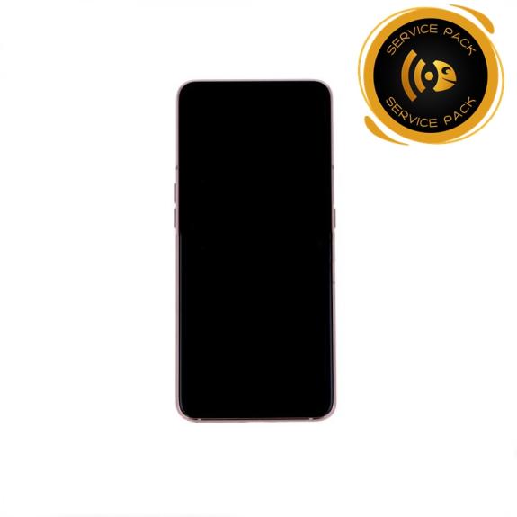 Pantalla para Samsung Galaxy A80 con marco rosado SERVICE PACK