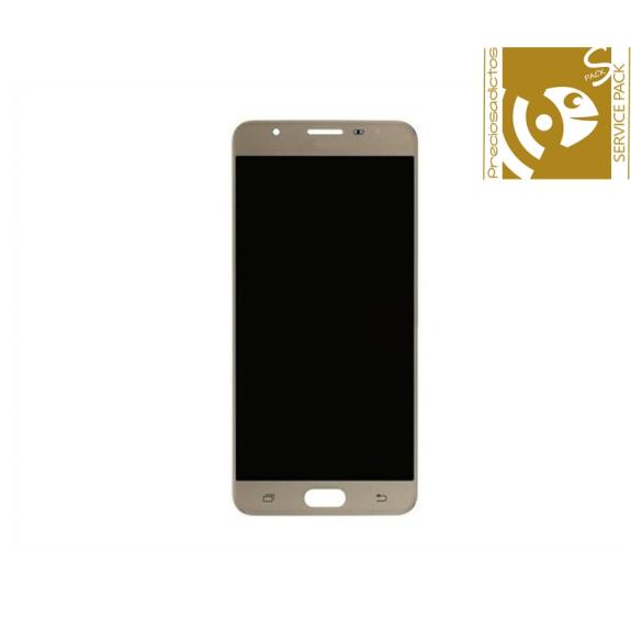 Pantalla para Samsung Galaxy J7 Prime dorado sin marco