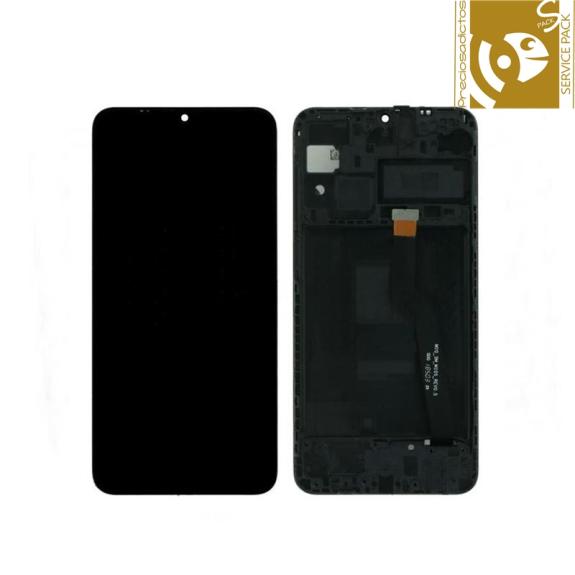 Pantalla para Samsung Galaxy M10 con marco negro SERVICE PACK