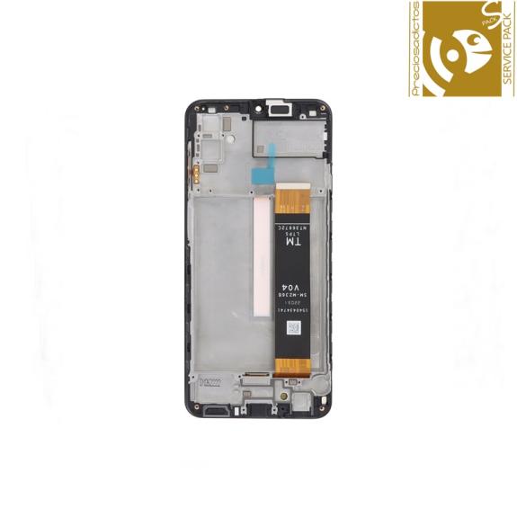 Pantalla para Samsung Galaxy M23 5G negro con marco SERVICE PACK