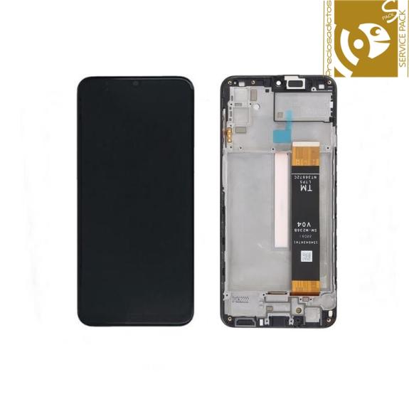 Pantalla para Samsung Galaxy M23 5G negro con marco SERVICE PACK