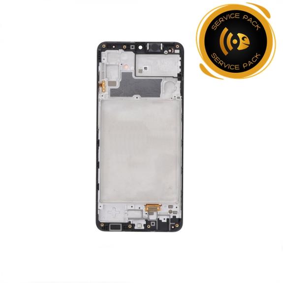 Pantalla para Samsung Galaxy M32 con marco negro SERVICE PACK