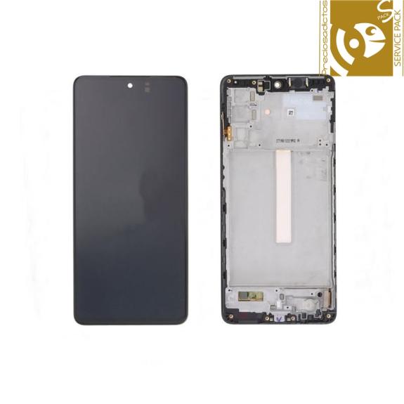 Pantalla  para Samsung Galaxy M52 5G marco negro SERVICE PACK