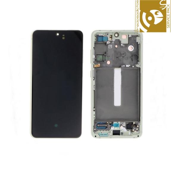 Pantalla para Samsung Galaxy S21 FE verde SERVICE PACK