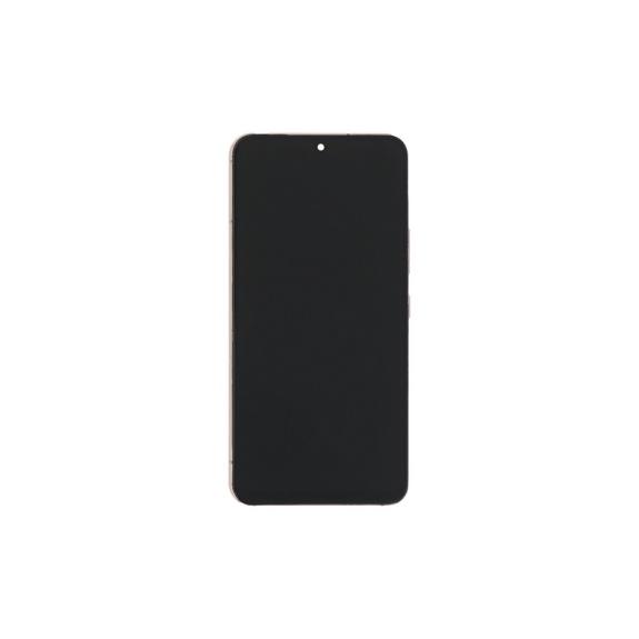 Pantalla Para Samsung Galaxy S22 5G en color rosa (Con Marco)