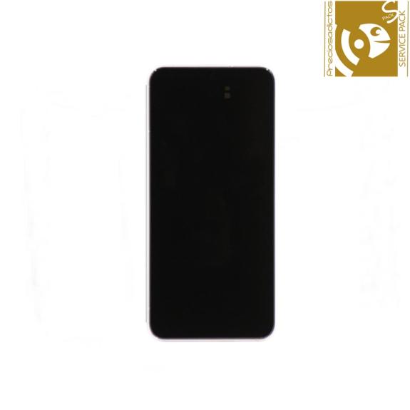 Pantalla para Samsung Galaxy S22 con marco blanco SERVICE PACK