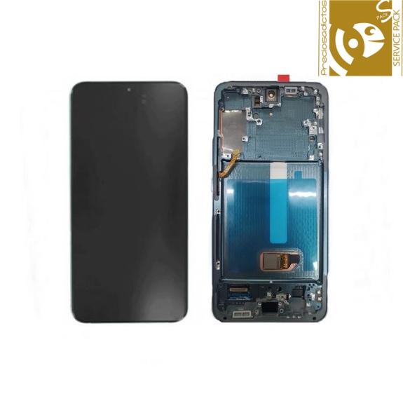 Pantalla para Samsung Galaxy S22 con marco verde SERVICE PACK