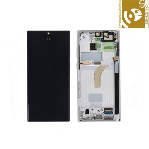 Pantalla para Samsung Galaxy S22 Ultra blanco SERVICE PACK