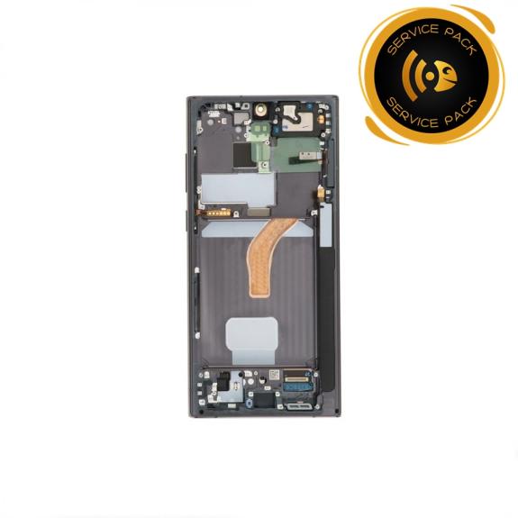 Pantalla para Samsung Galaxy S22 Ultra negro SERVICE PACK
