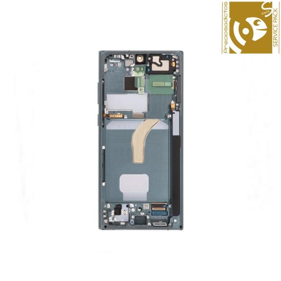 Pantalla para Samsung Galaxy S22 Ultra verde SERVICE PACK