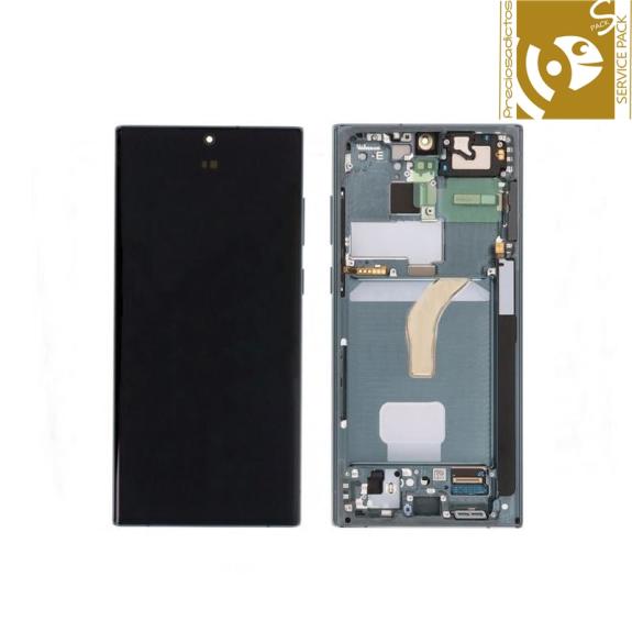 Pantalla para Samsung Galaxy S22 Ultra verde SERVICE PACK