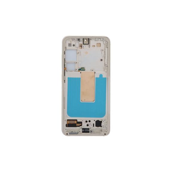 Pantalla Para Samsung Galaxy S23 en color plateado (con marco)