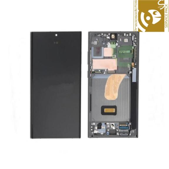 Pantalla para Samsung Galaxy S23 Ultra 5G negro SERVICE PACK