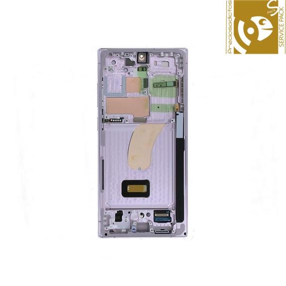 Pantalla para Samsung Galaxy S23 Ultra 5G rosa SERVICE PACK