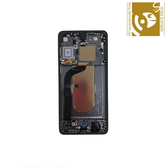 Pantalla Para Samsung Galaxy S25 Edge marco negro SERVICE PACK