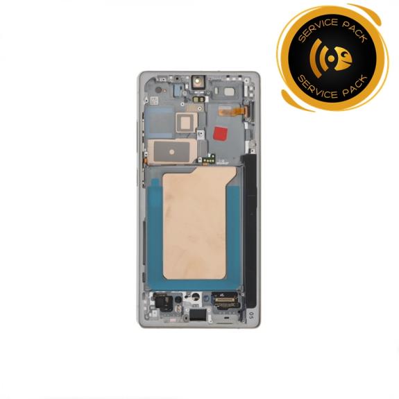 Pantalla Para Samsung Galaxy S25 Ultra marco gris SERVICE PACK