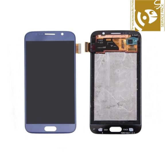 Pantalla para Samsung Galaxy S6 azul oscuro SERVICE PACK