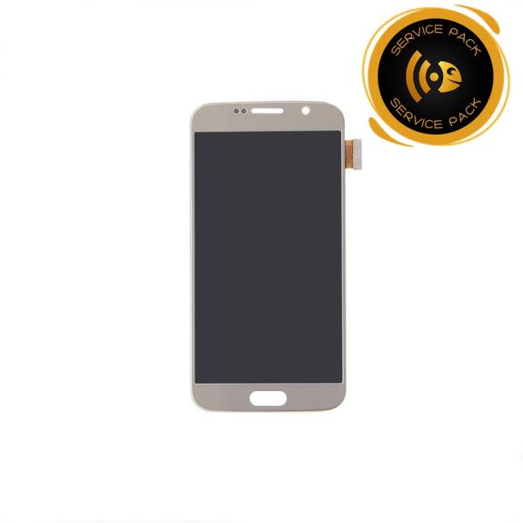 Pantalla para Samsung Galaxy S6 dorado SERVICE PACK