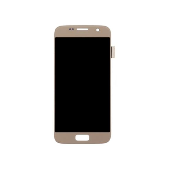 Pantalla para Samsung Galaxy S7 con marco Dorado (OLED)