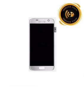 Pantalla para Samsung Galaxy S7 plateado sin marco SERVICE PACK