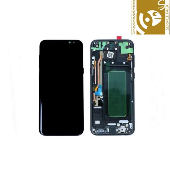 Pantalla para Samsung Galaxy S8 Plus negro SERVICE PACK