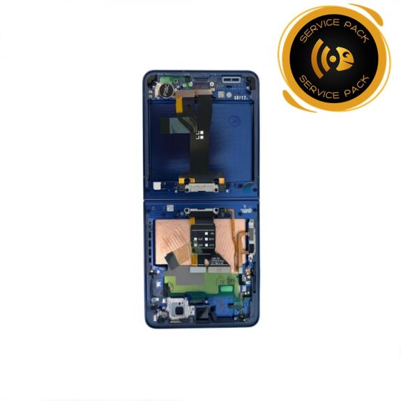 Pantalla para Samsung Galaxy Z Flip7 con marco azul SERVICE PACK