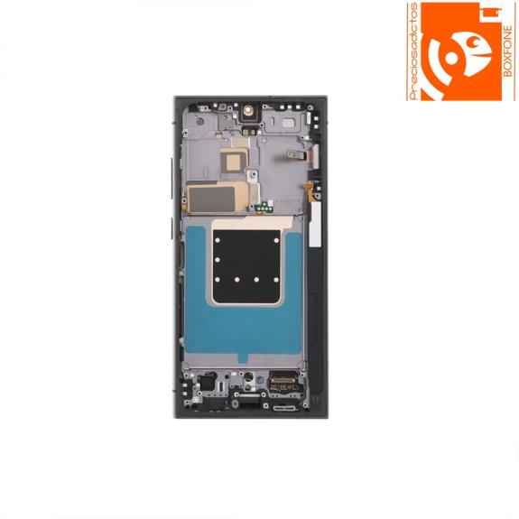 Pantalla Para Samsung S24 Ultra con marco negro BF8