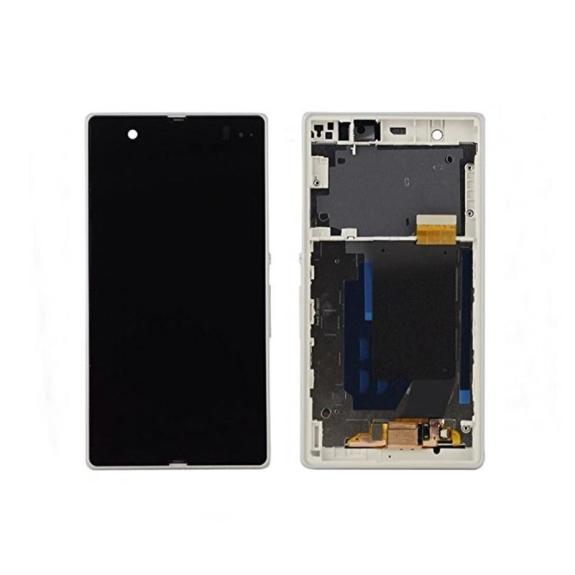 Pantalla para Sony Xperia Z con marco blanco