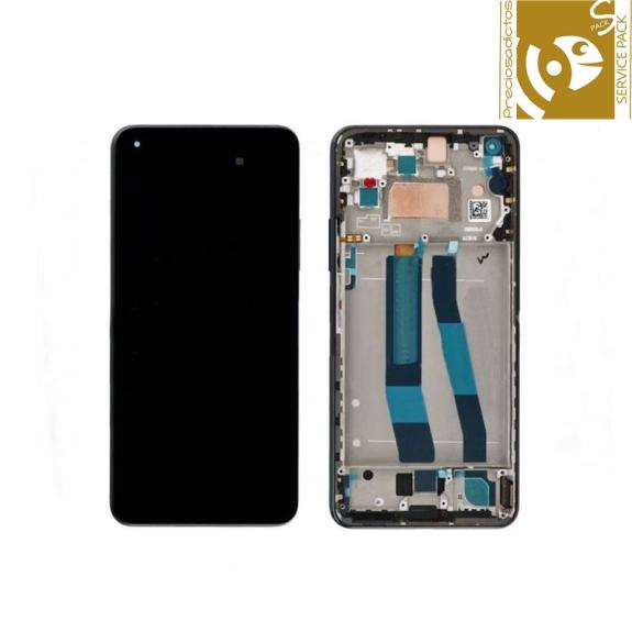 Pantalla para Xiaomi 11 Lite 5G NEcon marco negro (Service Pack)