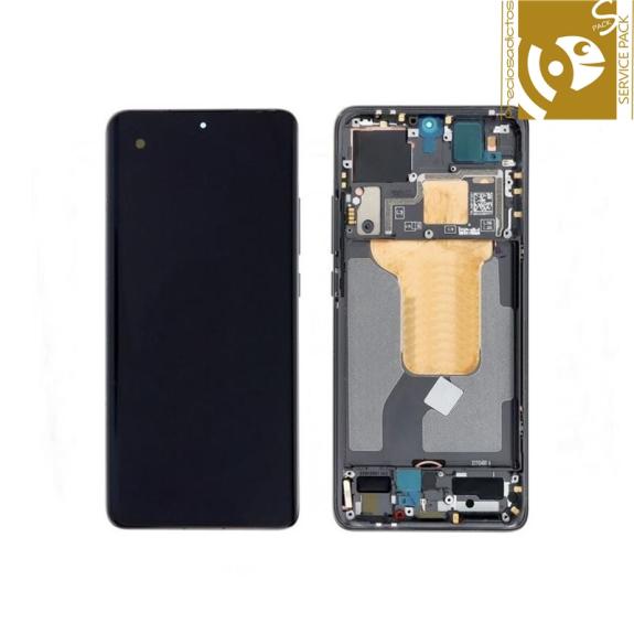 Pantalla para Xiaomi 12 / 12S / 12X con marco negro SERVICE PACK