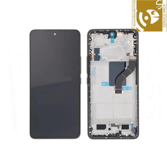 Pantalla para Xiaomi 12 Lite 5G con marco negro SERVICE PACK