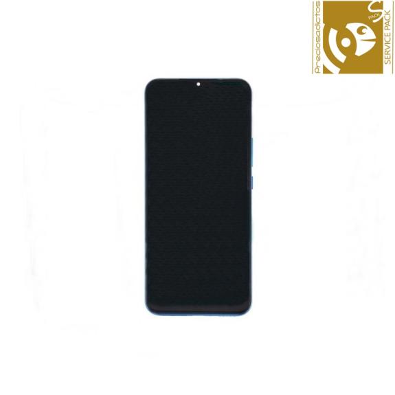 Pantalla para Xiaomi Mi 10 Lite 5G con marco azul SERVICE PACK