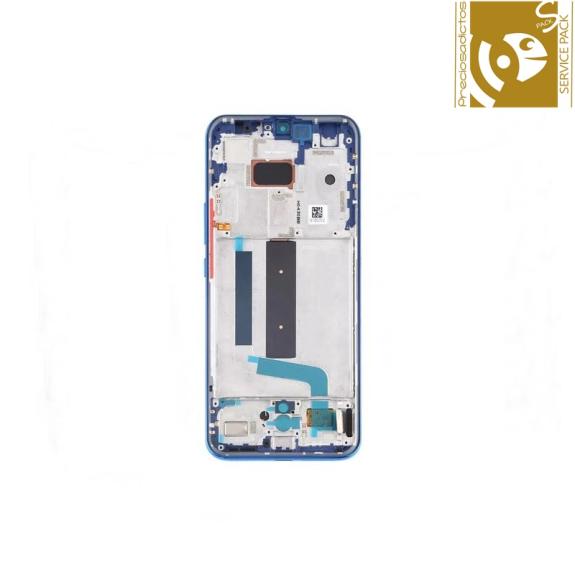 Pantalla para Xiaomi Mi 10 Lite 5G con marco azul SERVICE PACK