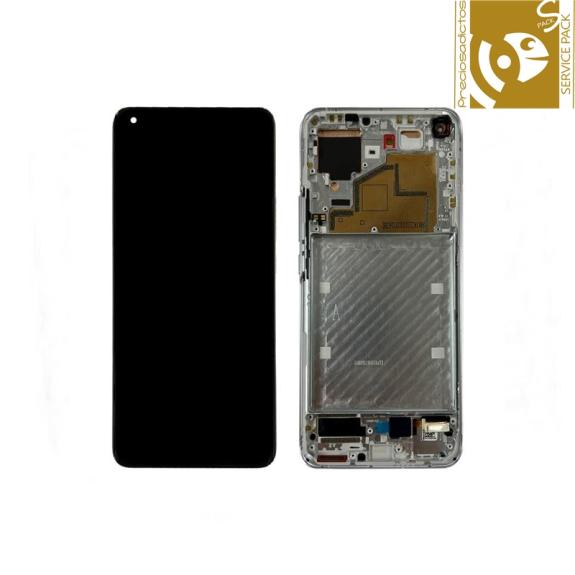 Pantalla para Xiaomi Mi 11 5G service pack con marco plateado