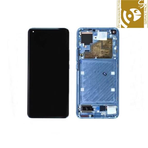 Pantalla para Xiaomi Mi 11 con marco azul SERVICE PACK