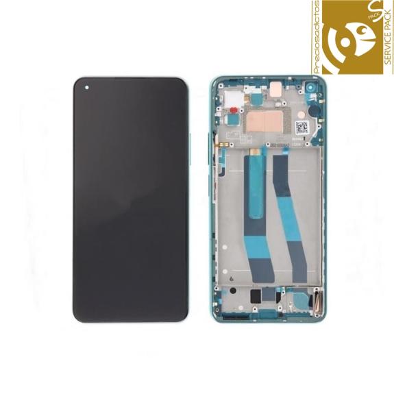 Pantalla para Xiaomi Mi 11 Lite 5G con marco verde service pack