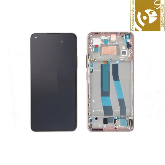 Pantalla para Xiaomi Mi 11 Lite 5G NE rosa SERVICE PACK