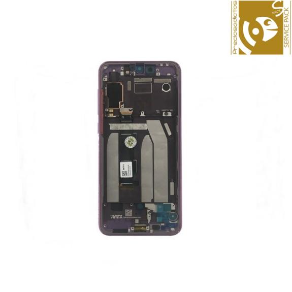 Pantalla para Xiaomi Mi 9 SE con marco violeta SERVICE PACK