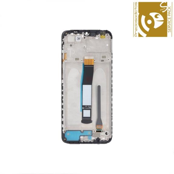 Pantalla Para Xiaomi Poco C40 con marco negro SERVICE PACK